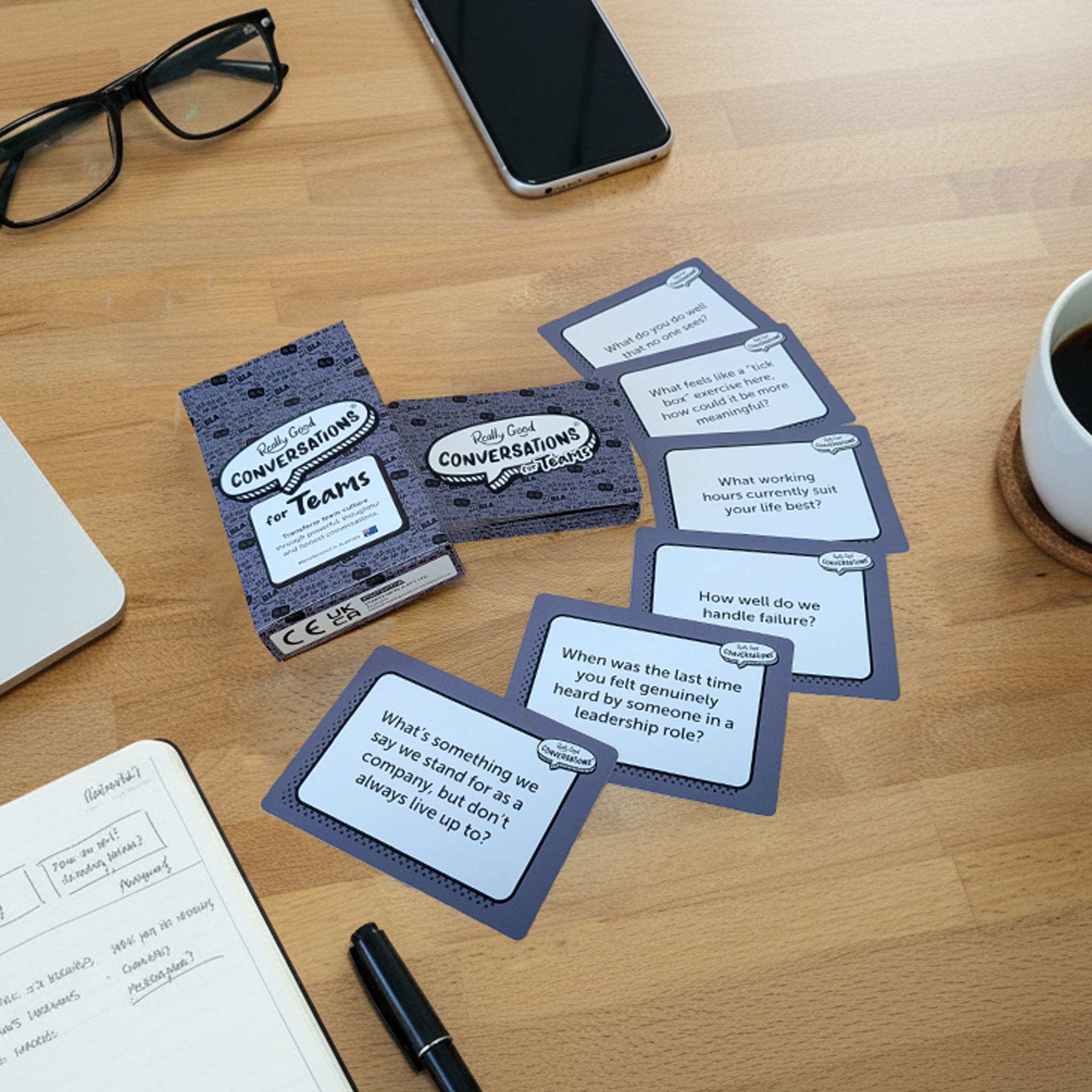 RGC for Teams cards fanned out on a desk